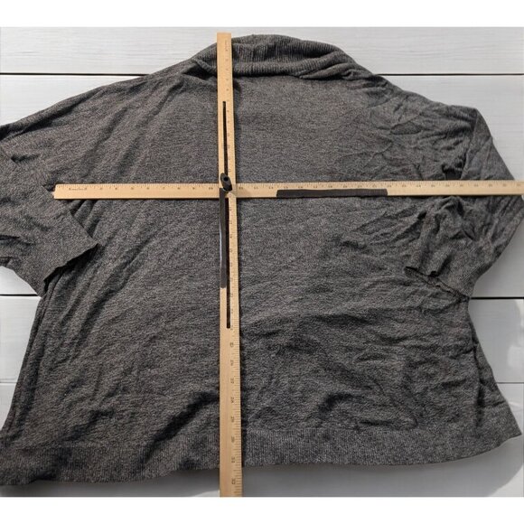 Pure Energy Womens 3X Open Front Heather Gray Cardigan Sweater Lightweight Cover - Picture 2 of 9